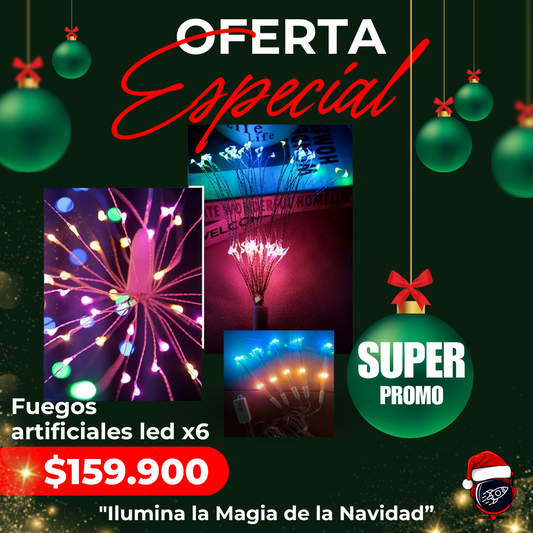 Luces de Fuegos Artificiales x6 - Tienda Marte 